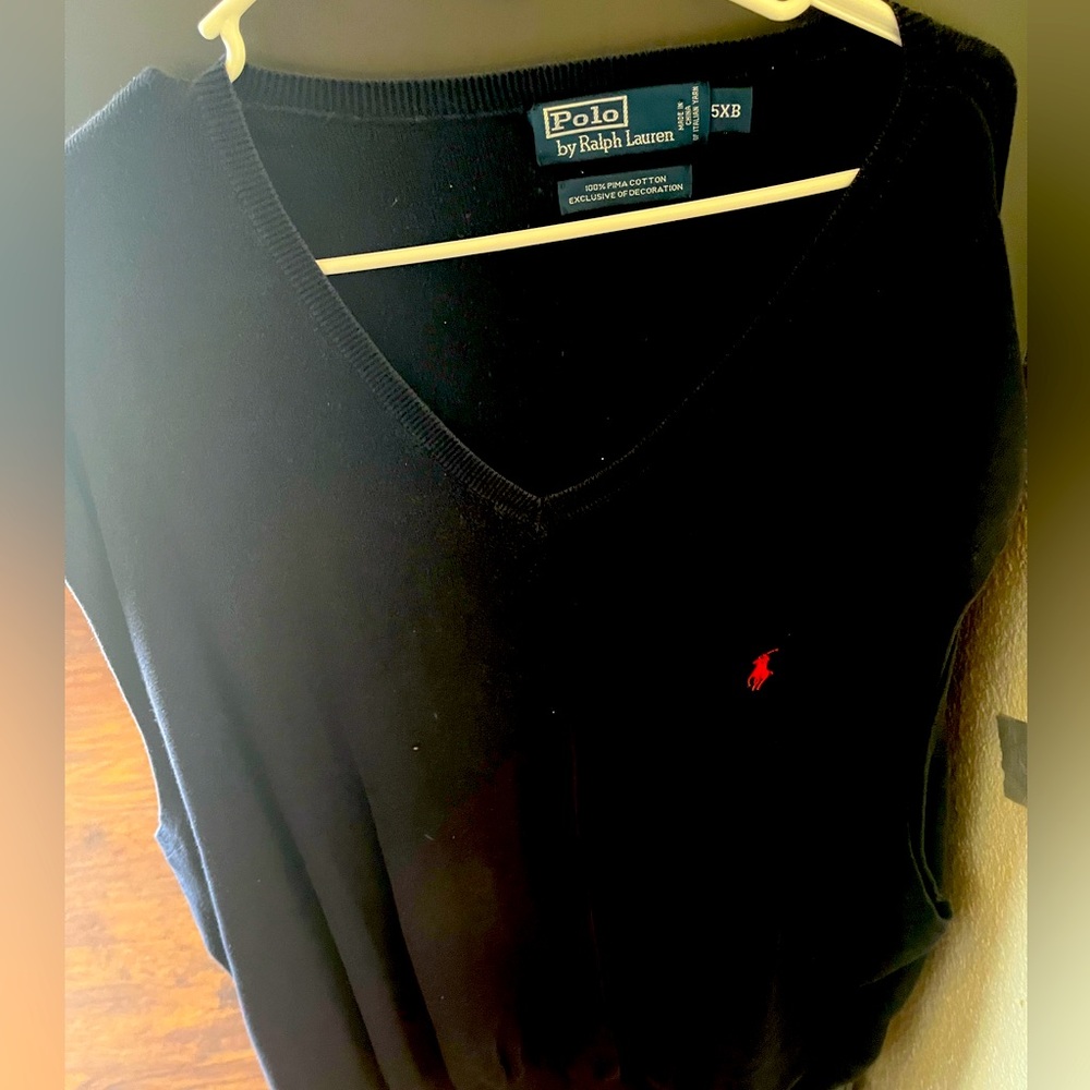 Black Sweater Vest Ralph Lauren 5XB